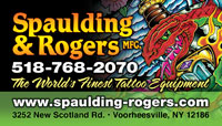 Saratoga Tattoo Expo brought to you by Spaulding & Rogers Mfg.